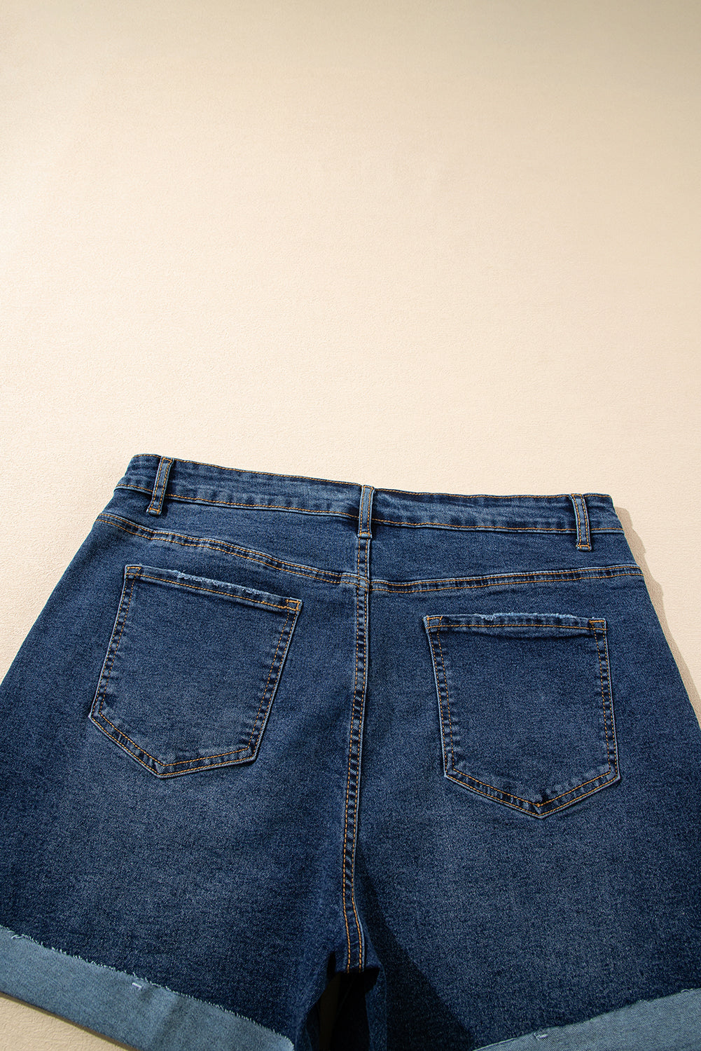 Dark Blue Denim Shorts