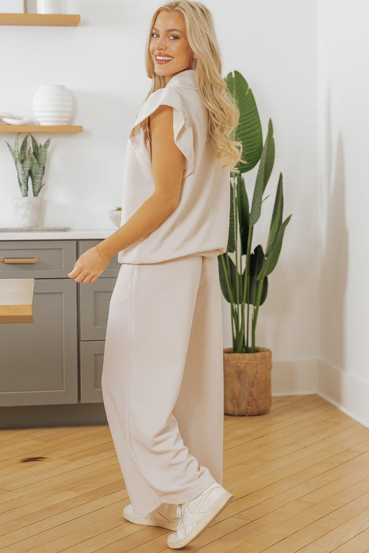 Sandstone Sassy Flutter Sleeve Set