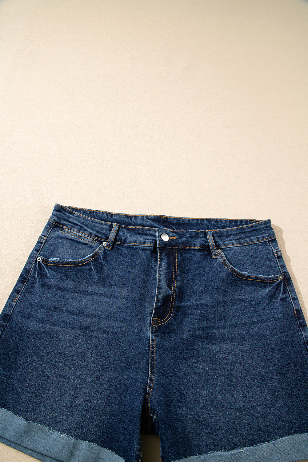 Dark Blue Denim Shorts