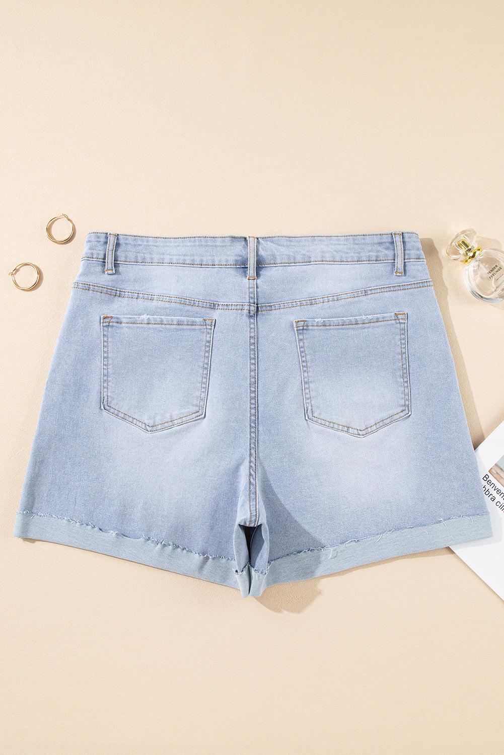 Light Wash Denim Shorts