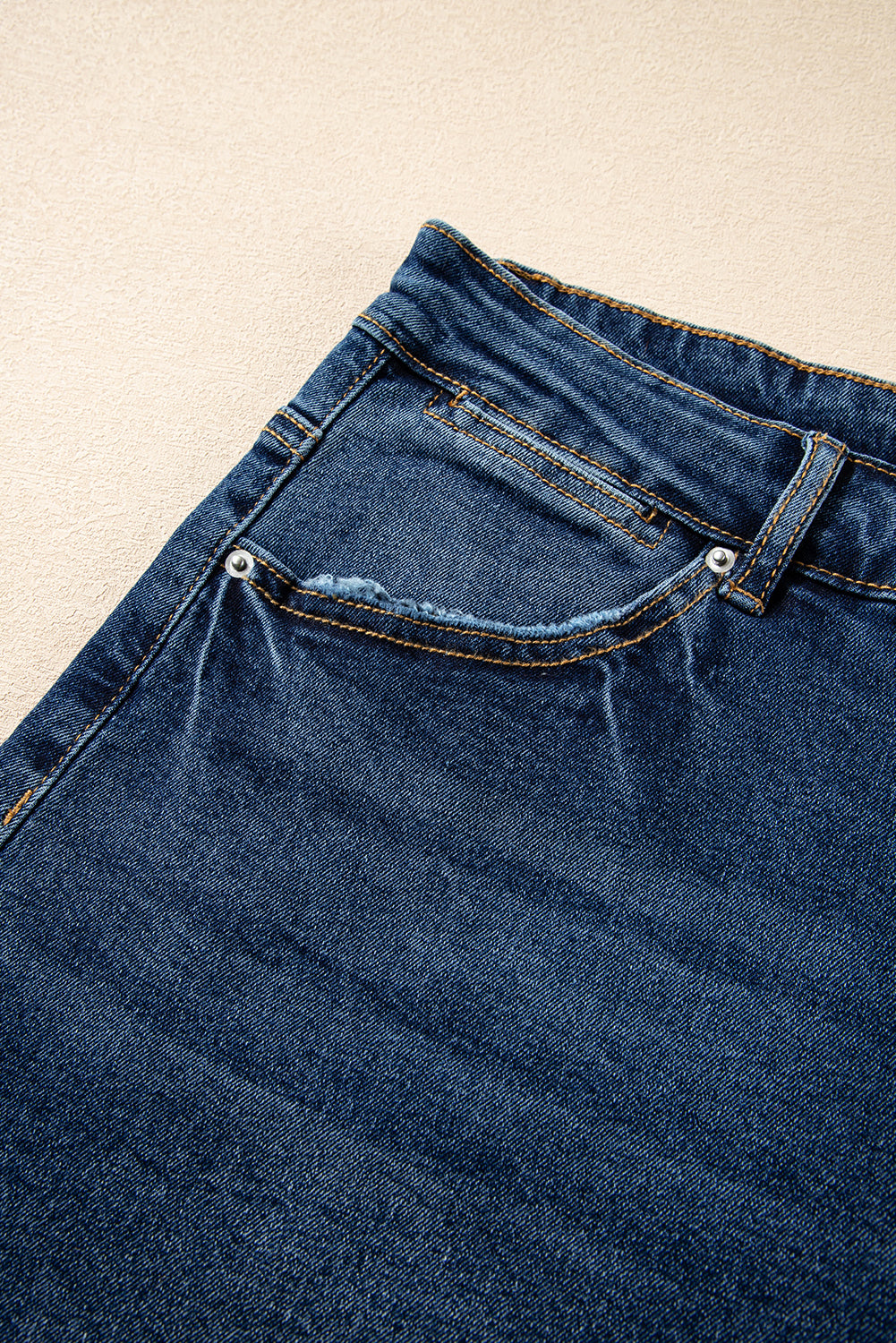 Dark Blue Denim Shorts