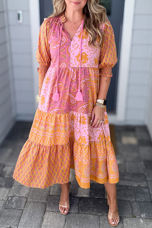 Sunset Paisley Dream Maxi Dress