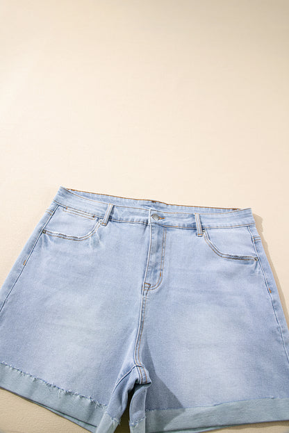 Light Wash Denim Shorts