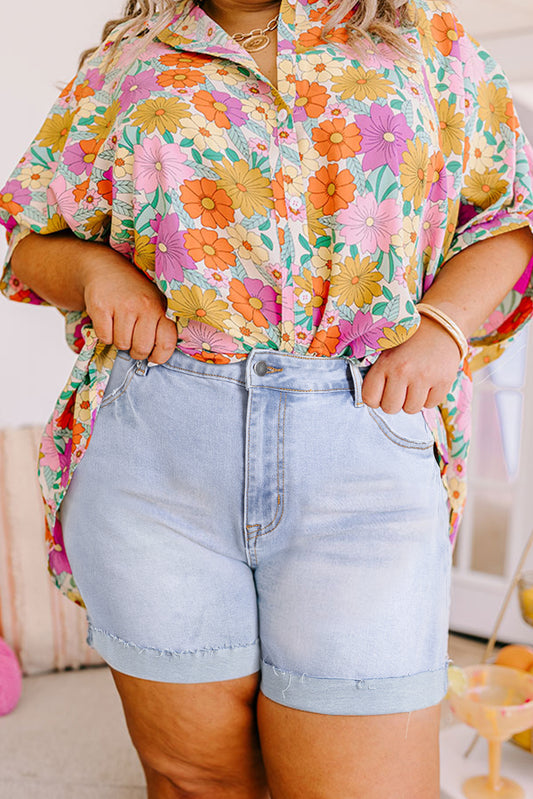 Light Wash Denim Shorts