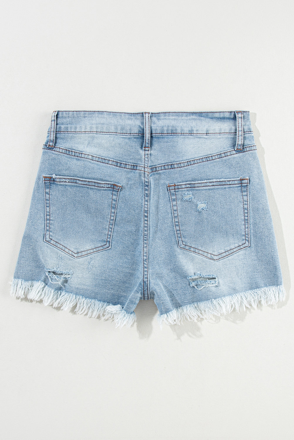 Light Blue Distressed Shorts
