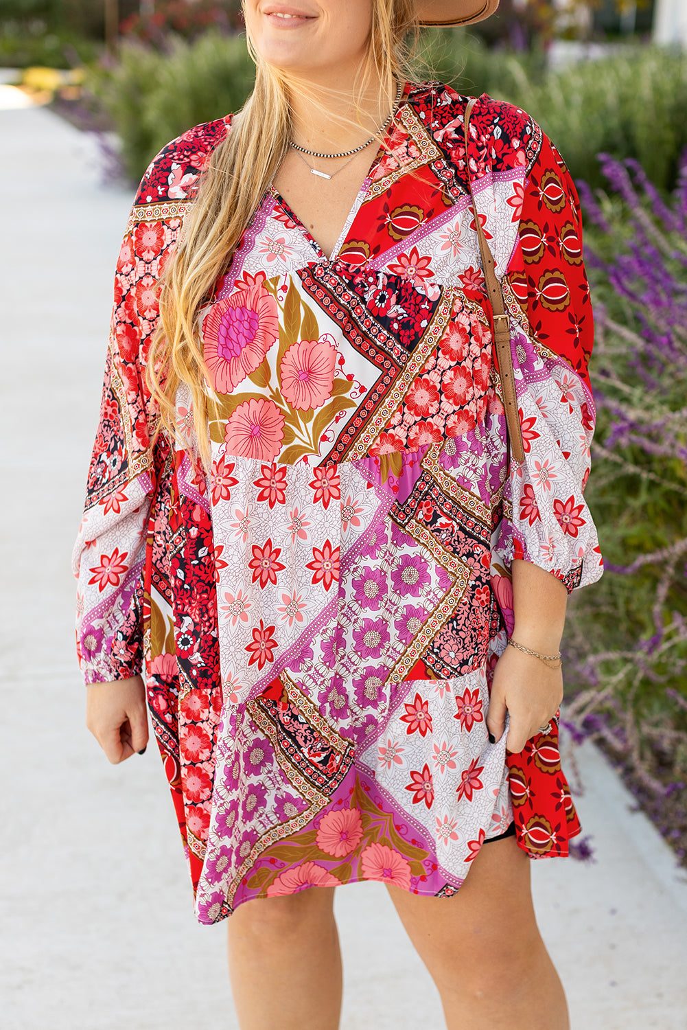 Vintage Patchwork Mini Dress