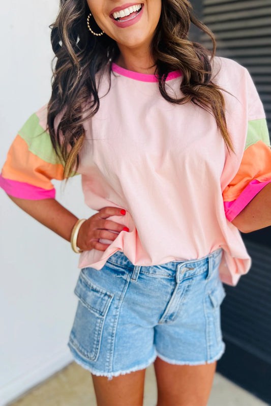 Neon Pop Sleeve Tee